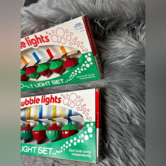 2 Boxes Ritz Bubble Lights Vintage Christmas Red Yellow Blue 7 in Each Box - Picture 3 of 8
